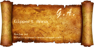 Gippert Anna névjegykártya